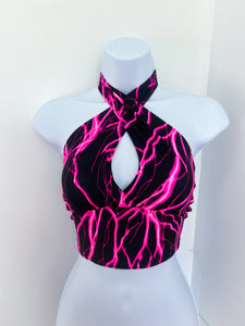 Pink Voltage Criss Cross Halter SALE UK 8-10