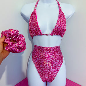 Bratz Y2K Cheetah Diamanté Bra, Hotpants & Scrunchie 3 Piece Matching Set ✨Limited Edition✨ UK S 8-10